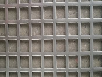 Square hole perforated metal plate